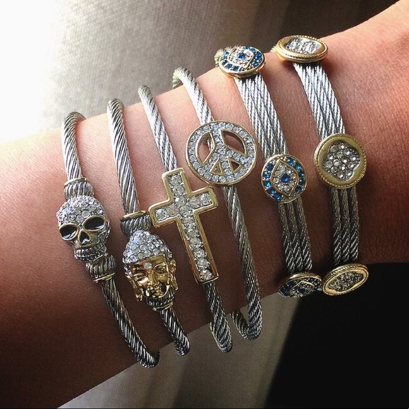 Evil Eye Crystal CZ Rhodium/18k Gold Plated - Picture 4 of 8